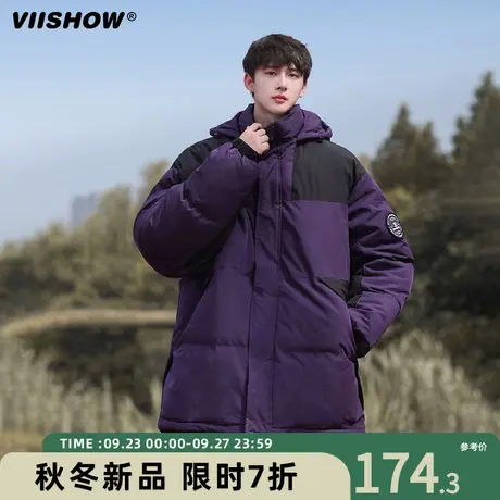 VIISHOW连帽棉服男冬季加厚保暖棉袄冲锋衣潮牌宽松面包服外套男商品大图