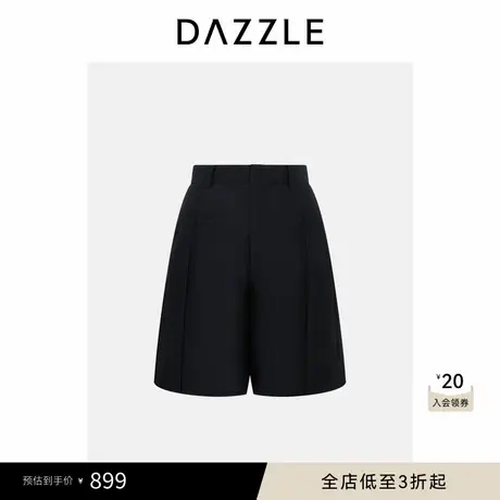 DAZZLE 地素奥莱短裤黑色精纺短裤商品大图