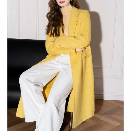 唐狮毛呢外套女长款冬季新款气质高级感秋冬赫本风呢子大衣TD图片