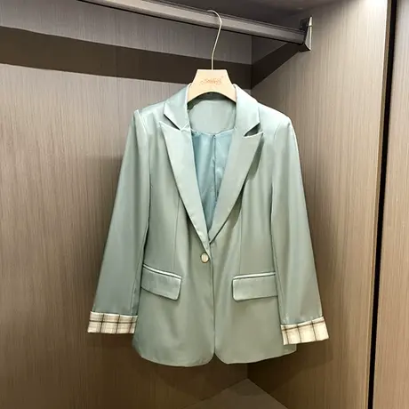 时尚气质休闲西装2021年春秋季新款女士宽松显瘦百搭上班族外套商品大图