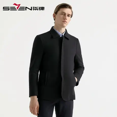 柒牌秋冬清仓男装冬季男士中青年时尚休闲商务风衣大衣保暖外套图片