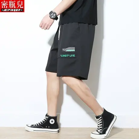 密瓶儿短裤裤子男宽松夏季男士五分裤直筒潮牌休闲薄款运动裤男潮商品大图