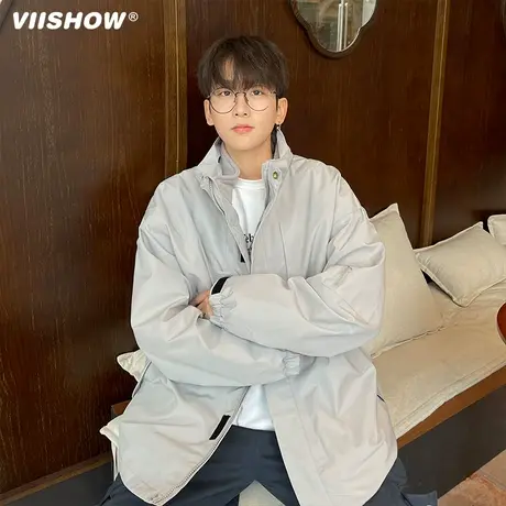 VIISHOW日系复古cityboy保暖棉服男生冬季潮溜机能风工装立领外套商品大图