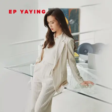 [真丝系列]EP雅莹女装 职场OL条纹西装外套 2023新款1122A图片