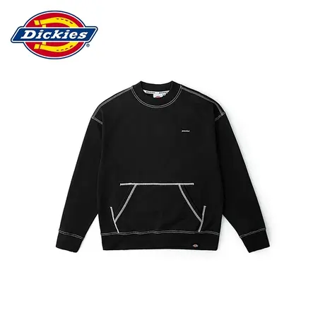 Dickies 24春夏新款撞色车线字母logo绣标圆领美式卫衣宽松图片