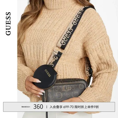 【38上新季】GUESS新款春女士logo百搭花纹宽肩带手提单肩麻将包商品大图