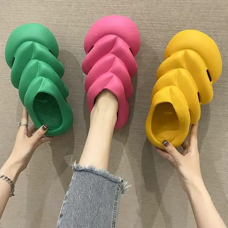 洞洞鞋女夏季时尚街头外穿踩屎感厚底防滑沙滩鞋ins潮包头凉拖鞋商品大图