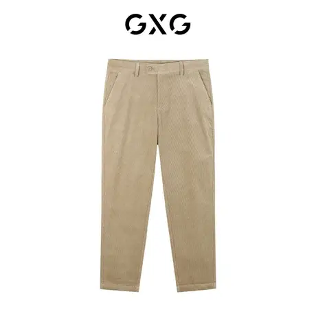 【新款】GXG男装 秋季男纯色潮搭时尚休闲直筒长裤GC1020085K图片