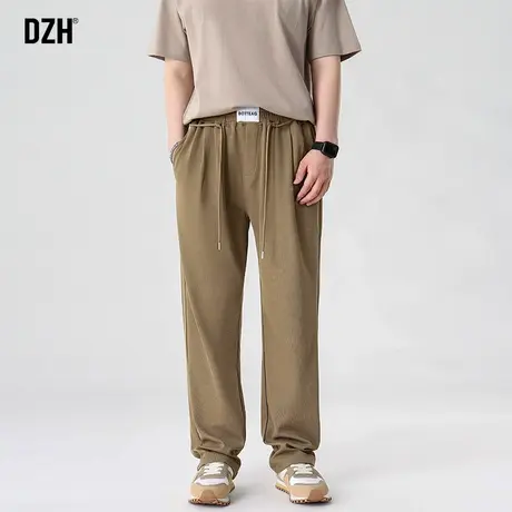 男士垂感坠感休闲裤男夏季薄款宽松直筒长裤阔腿男款裤子2023新款商品大图