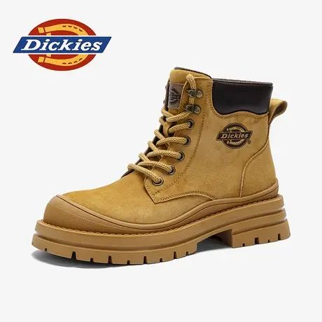 Dickies马丁靴男2024新款冬季户外防滑防踢登山鞋男士加绒大黄靴商品大图