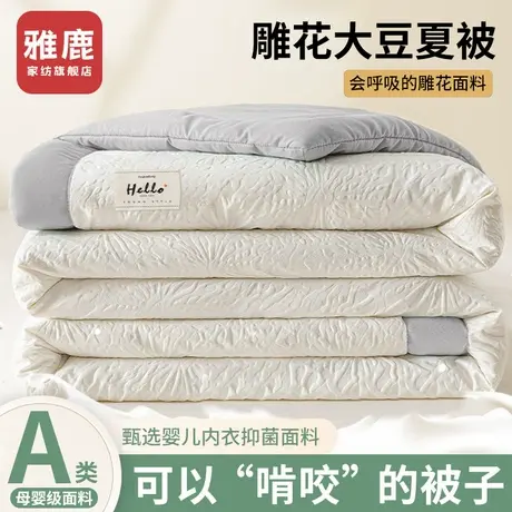 雅鹿大豆纤维夏凉被可机水洗夏季单双人2025新款空调被夏天薄被子商品大图