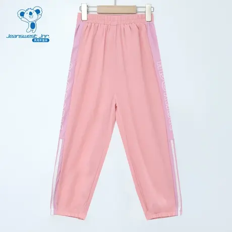 【商场同款】真维斯童装夏季款女童拼色印花束脚长裤防蚊裤商品大图