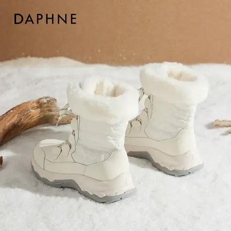 达芙妮厚底加绒雪地靴女冬季2025新款户外防滑棉靴子加厚保暖棉鞋商品大图