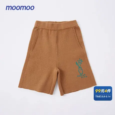 美特斯邦威童装女童裤子儿童裤子春毛织裤复古阔腿裤休闲舒适百搭商品大图