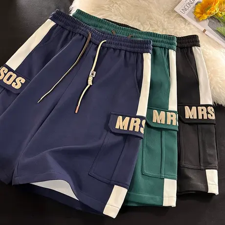 工装短裤男夏季薄款宽松休闲运动裤子2024新款潮流篮球健身五分裤商品大图