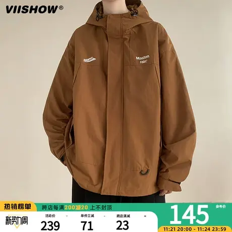 VIISHOW山系冲锋夹克男春秋新款工装外套学户外登山潮牌日系外套图片