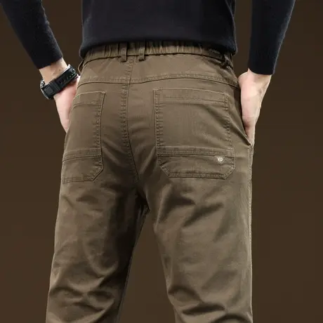 春秋款男士高端修身直筒弹力休闲裤子秋冬季男款工作百搭西裤男裤商品大图