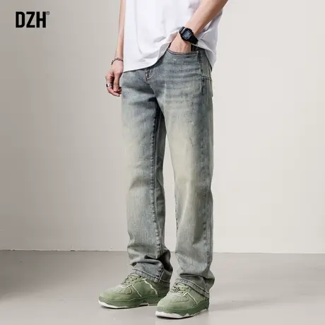 男士水洗做旧修身牛仔裤男修身潮牌痞帅炸街裤子休闲百搭秋季男裤商品大图