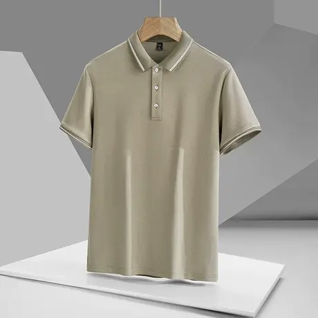 棉珠地polo衫短袖男士夏季新款休闲翻领T恤冰丝速干半袖保罗上衣商品大图