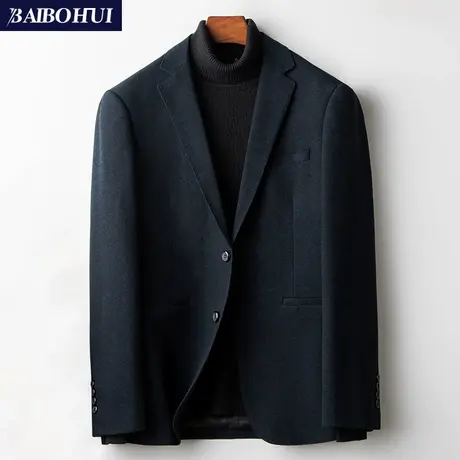 呢子西服上衣男士修身韩版秋冬商务潮流百搭单件休闲小西装外套男商品大图