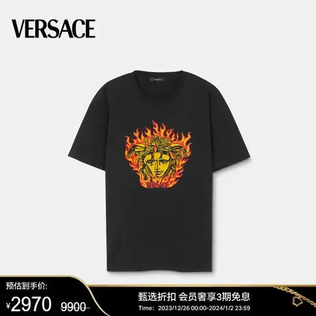 【甄选折扣】 VERSACE/范思哲 男士T恤美杜莎头像圆领短袖上衣图片