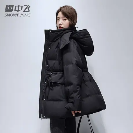 雪中飞羽绒服女短款秋冬新款青年时尚连帽工装风户外休闲厚外套潮图片