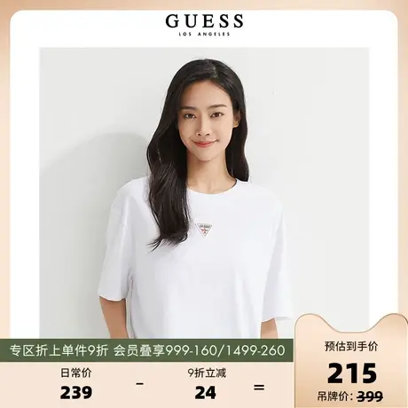 【秀智明星同款】GUESS 女士短袖T恤-YM2K8465K商品大图