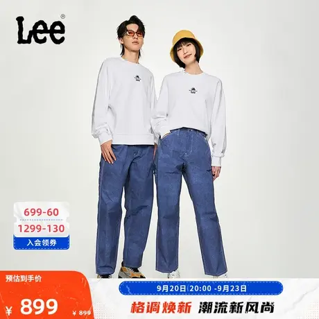 Lee商场同款buddy lee23秋冬新品蓝色防泼水男女同款卡朋特牛仔裤图片