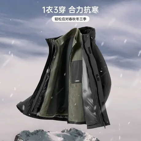 【两件套】利郎官方羽绒服男士冬季商务连帽男装厚夹克外套商品大图