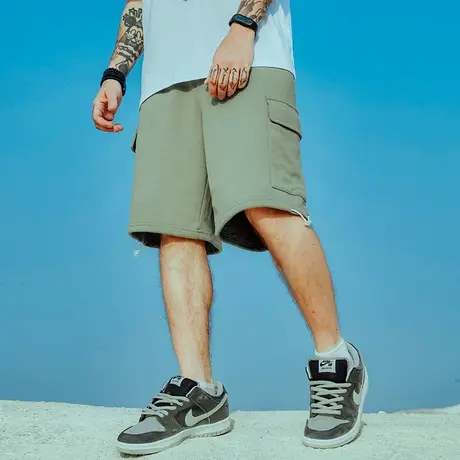 夏季口袋宽松短裤男潮牌ins运动裤加肥加大五分裤大码裤子篮球裤商品大图