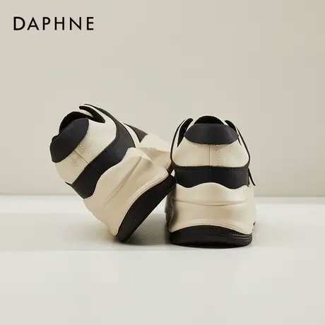 Daphne达芙妮 小个子穿搭~真皮厚底小白鞋女春秋百搭休闲运动女鞋图片