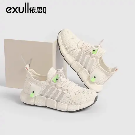 依思q秋季轻便休闲运动鞋2023新款网鞋女透气薄款网面鞋子椰子鞋商品大图