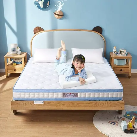 富安娜床垫防螨抑菌儿童床垫偏硬护脊弹簧床垫代棕棉席梦思棕垫商品大图