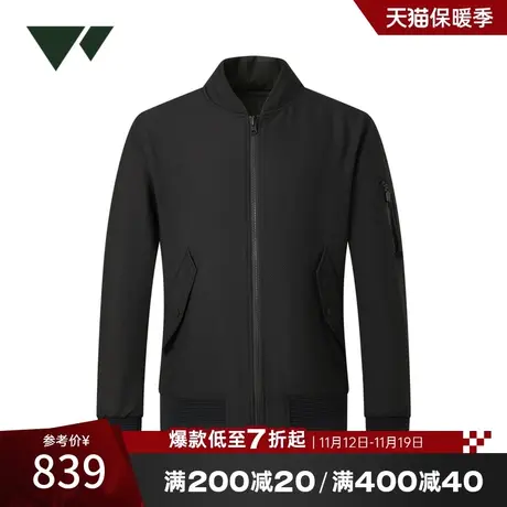 七匹狼双面穿绗线棉服2023秋冬新款商务休闲百搭户外运动男士外套商品大图