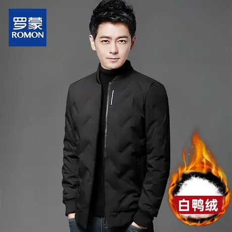 罗蒙轻薄羽绒服男士短款品牌正品派克服冬季休闲保暖棒球领外套潮图片