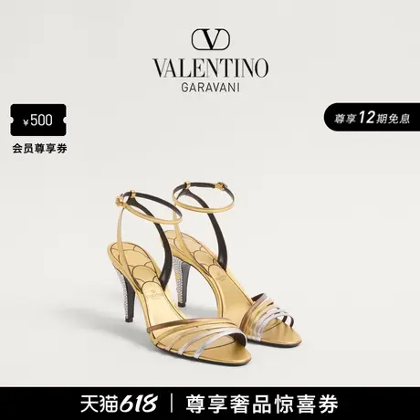 [12期免息]华伦天奴VALENTINO女士 LADYCRUSH 仿水晶高跟凉鞋商品大图