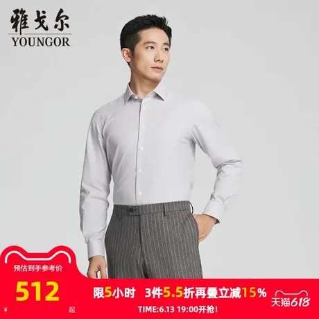 【商场同款】雅戈尔男士长袖衬衫春秋新款官方商务休闲长袖衬衫男商品大图