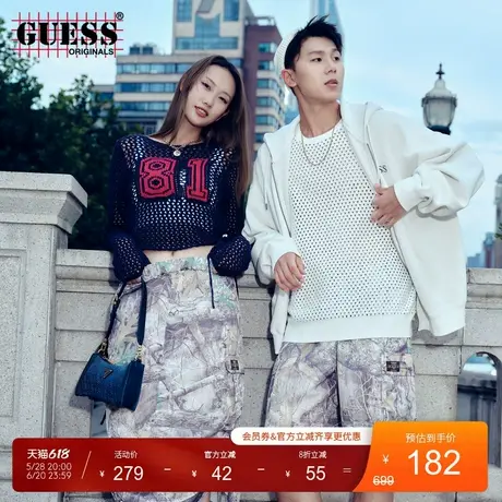 GUESSOriginals  女士镂空撞色针织衫-W4YR29Z3FQ0商品大图