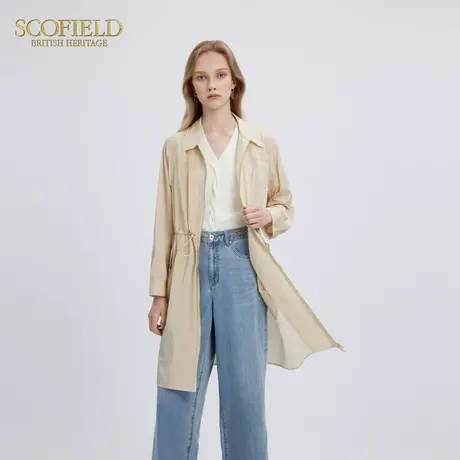 【防晒】Scofield女轻薄长袖风衣气质收腰防晒衣外套夏季风衣外套图片