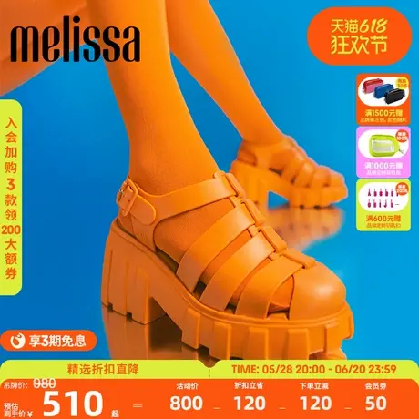 Melissa梅丽莎Megan高跟果冻罗马猪笼凉鞋女33835图片