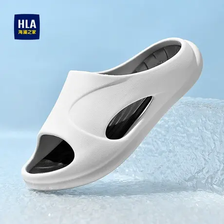 HLA/海澜之家男鞋新款四季休闲可外穿潮流拖鞋舒适软底舒适一字拖商品大图