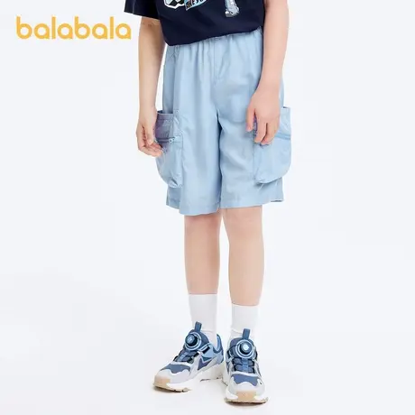 巴拉巴拉童装男大童儿童短裤2024新款夏装中大童工装裤子时尚潮酷图片