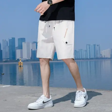 夏季男士短裤宽松休闲潮流运动直筒五分运动裤子男生休闲沙滩中裤商品大图