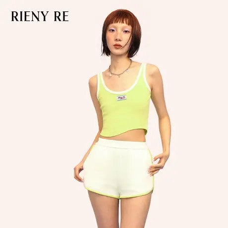 RIENYRE短裤女2023夏季薄款性感辣妹休闲运动裤子超短甜辣五分裤商品大图