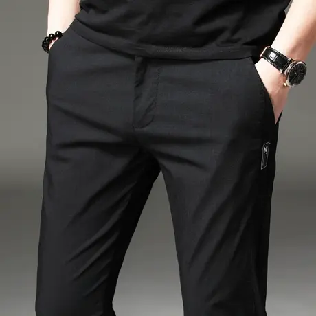 男士裤子韩版潮流休闲裤春秋款修身小脚百搭青年夏天夏季薄款夏装商品大图