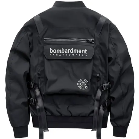 VIP春季飞行员夹克男多口袋宽松工装外套暗黑系机能风潮牌棒球服商品大图