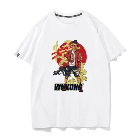 2022新款短袖快手红人男精神社会小伙孙悟空短袖t恤男宽松商品大图