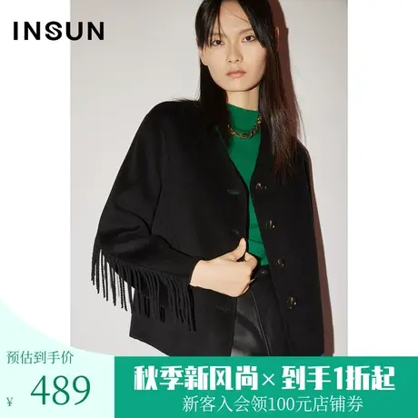 恩裳COVER初冬2022时尚落肩设计流行流苏点缀潮流百搭短外套商品大图