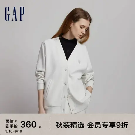 Gap女装秋季2023新款空气三明治LOGO卫衣开衫756419休闲上衣图片