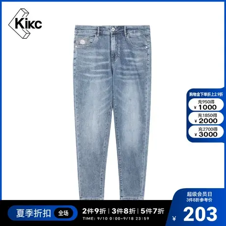 kikc牛仔裤男 2022夏季新款 商场同款经典款式潮流时尚直筒裤子男图片